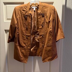 Dress Barn Tan Blazer with Button Detail